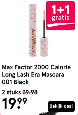 Etos Max Factor 2000 Calorie Long Lash Era Mascara 001 Black aanbieding