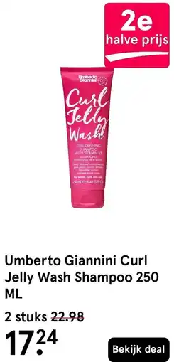 Etos Umberto Giannini Curl Jelly Wash Shampoo 250 ML aanbieding