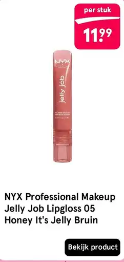 Etos NYX Professional Makeup Jelly Job Lipgloss 05 Honey It's Jelly Bruin aanbieding