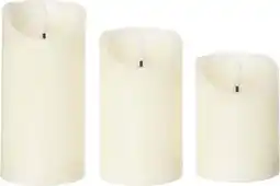 Intratuin Intratuin LED stompkaars Jovan crème D 7,5 H 15 cm 3 stuks aanbieding