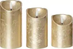Intratuin Intratuin LED stompkaars Jovan goud D 7,5 H 15 cm 3 stuks aanbieding