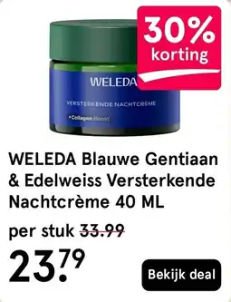 Etos Weleda blauwe gentiaan & edelweiss versterkende nachtcrème aanbieding