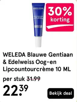 Etos Weleda blauwe gentiaan & edelweiss oog-en lipcountourcrème aanbieding