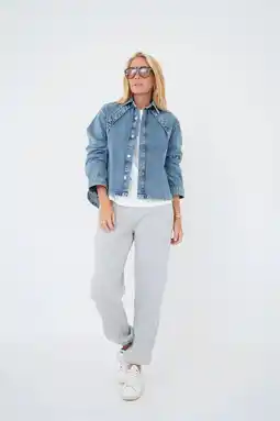 Wehkamp Est'seven X Ellemieke spijkerjas medium blue denim aanbieding