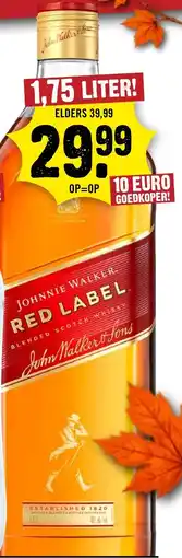 Dirck 3 johnnie walker red label aanbieding
