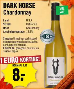 Dirck 3 Dark Horse Chardonnay aanbieding
