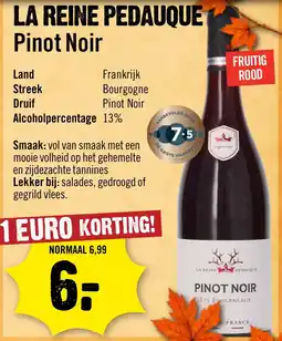 Dirck 3 La Reine Pedauque Pinot Noir aanbieding