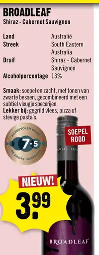 Dirck 3 Broadleaf Shiraz - Cabernet Sauvignon aanbieding