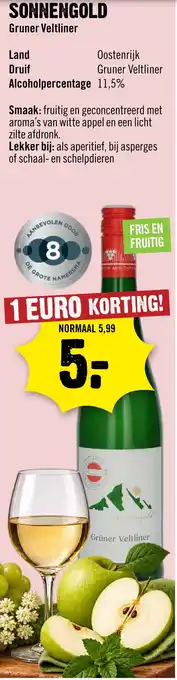 Dirck 3 SonnenGold Gruner Veltliner aanbieding