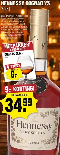 Dirck 3 Hennessy Cognac VS aanbieding