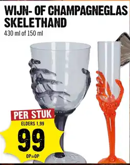 Dirck 3 skelethand wijn- of champagneglas aanbieding