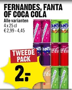 Dirck 3 fernandes, fanta of coca cola aanbieding