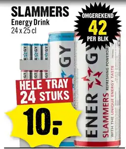 Dirck 3 slammers energy drink aanbieding
