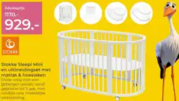 Prenatal Stokke Sleepi Mini en uitbreidingset met matras & hoeslaken aanbieding