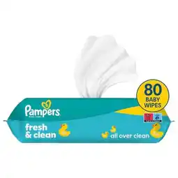 Trekpleister Pampers Fresh & Clean Babydoekjes aanbieding