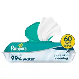 Trekpleister Pampers 99% Water Babydoekjes aanbieding