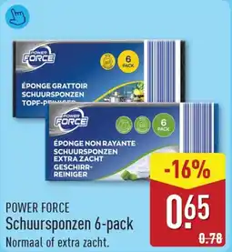 ALDI Power Force Schuursponzen aanbieding