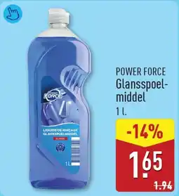 ALDI Power Force Glansspoelmiddel aanbieding