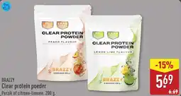 ALDI Brazzy Clear protein poeder aanbieding