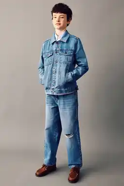 Wehkamp Mango Kids denim spijkerjas medium blue denim aanbieding