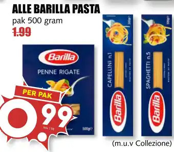 MCD Supermarkt ALLE BARILLA PASTA aanbieding