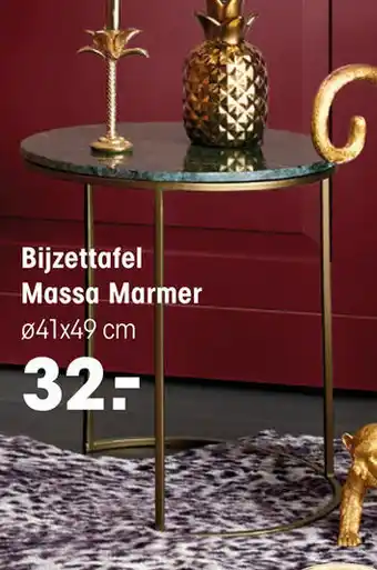 Kwantum Bijzettafel Massa Marmer 41x49 cm aanbieding