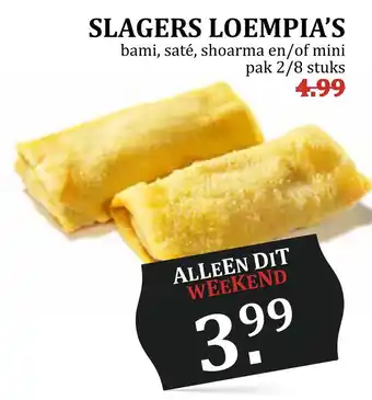 MCD Supermarkt SLAGERS LOEMPIA'S aanbieding