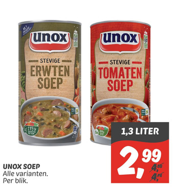 Dekamarkt UNOX SOEP aanbieding