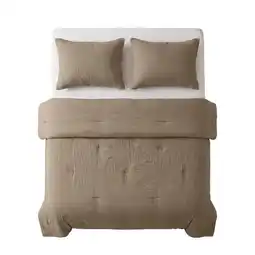 Action Lazy all-in-one dekbed Mousseline - taupe aanbieding