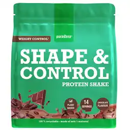 Holland & Barrett 2e product 50% korting | Purasana Shape & Control Vegan Proteïne Shake Chocolade - 350g aanbieding