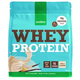 Holland & Barrett 2e product 50% korting | Purasana Whey Proteïne Vanille - 400g aanbieding
