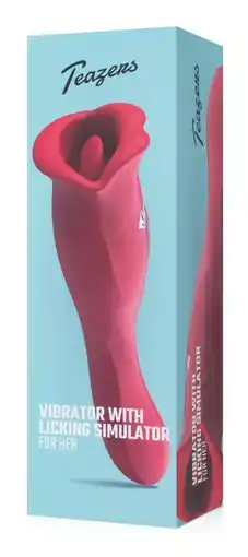 De Online Drogist Teazers Vibrator with Licking Simulator For Her aanbieding