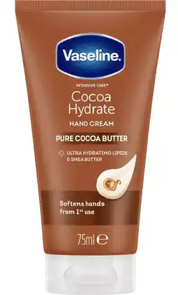 De Online Drogist Vaseline Cocoa Hydrate Hand Cream 75ML aanbieding