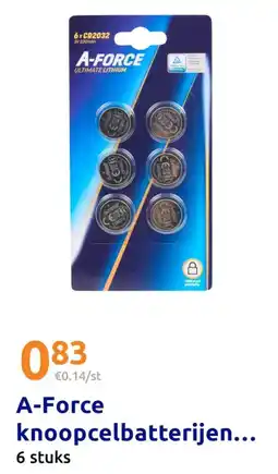 Action A-Force knoopcelbatterijen aanbieding
