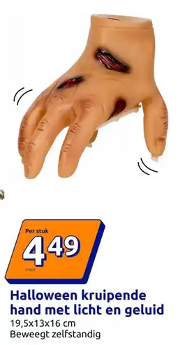 Action Halloween kruipende hand met licht en geluid aanbieding