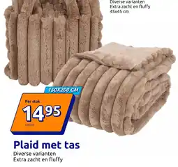 Action Plaid met tas aanbieding