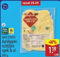 ALDI Daylicious Aardappelschijfjes spek & ui aanbieding