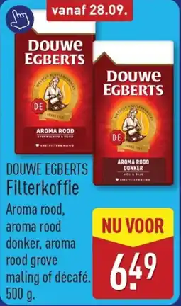 ALDI Douwe Egberts Filterkoffie aanbieding