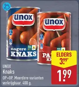 ALDI Unox Knaks aanbieding