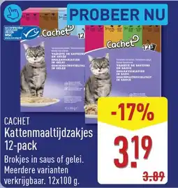 ALDI Cachet Kattenmaaltijdzakjes aanbieding