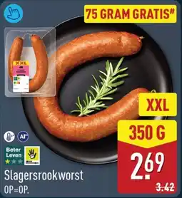 ALDI Slagersrookworst XXL aanbieding