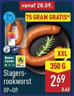 ALDI Slagersrookworst XXL aanbieding