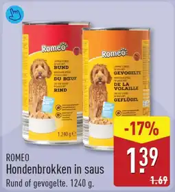 ALDI Romeo Hondenbrokken in saus aanbieding