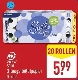 ALDI Solo 3-Laags Toiletpapier aanbieding