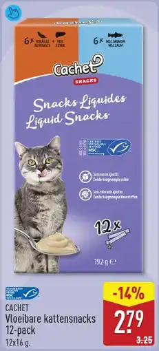 ALDI Cachet Vloeibare kattensnacks aanbieding