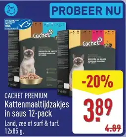 ALDI Cachet Premium Kattenmaaltijdzakjes in Saus aanbieding