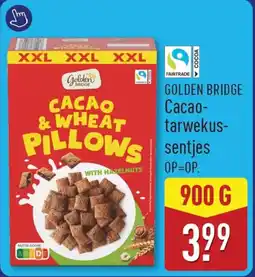 ALDI Golden Bridge Cacao Tawerkussentjes aanbieding