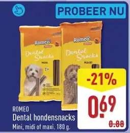 ALDI Romeo Dental hondensnacks aanbieding