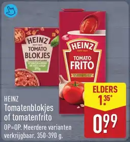 ALDI Heinz Tomatenblokjes of Tomatenfrito aanbieding