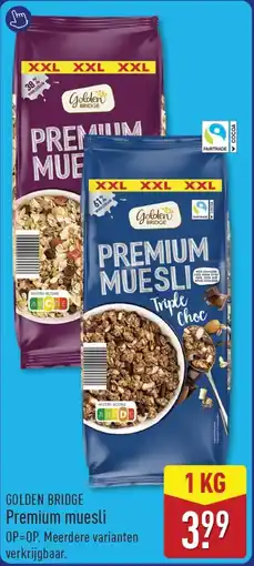 ALDI Golden Bridge Premium Muesli aanbieding